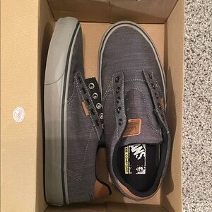 Vans Men's Charcoal and Tan Sneakers